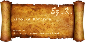 Szmolka Korinna névjegykártya